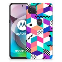 Motorola Moto G 5G TPU Hoesje Blokken Kleurrijk
