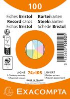 Flashcard exacompta 74x105mm lijn 5 kleuren | 40 stuks