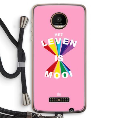 Het Leven Is Mooi: Motorola Moto Z Force Transparant Hoesje met koord