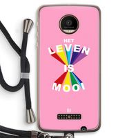 Het Leven Is Mooi: Motorola Moto Z Force Transparant Hoesje met koord
