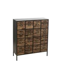 J-Line kast 16 Schuiven - hout|metaal - bruin