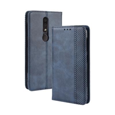 Magnetische Buckle retro Crazy Horse textuur horizontale Flip lederen case voor Nokia 4 2 met houder & kaartsleuven & fotolijstjes (blauw)