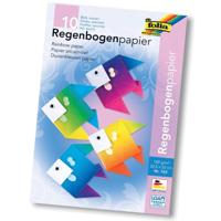 Folia regenboogpapier, 100 g, ft 22 x 32 cm, geassorteerde kleuren, pak van 10 vel