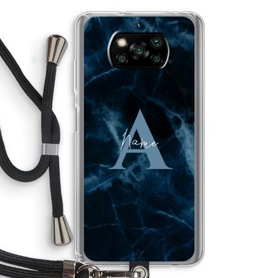 Midnight Marble: Xiaomi Poco X3 NFC Transparant Hoesje met koord