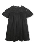 Chloé Kids robe en coton à design brodé - Noir