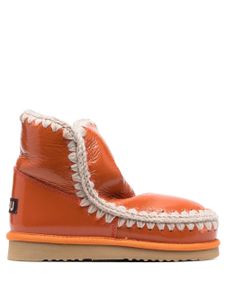 Mou bottes Eskimo en cuir - Orange