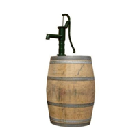 Vat 225 liter met pomp onbehandeld - Vatenhandel stijf