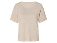 esmara Dames linnen t-shirt (S (36/38), Beige) - thumbnail