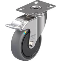 Blickle LKPXA-TPA 101KFD-FI-ELS Zwenkwiel met rem Wieldiameter: 100 mm Draagvermogen (max.): 70 kg 1 stuk(s)