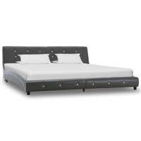vidaXL Bedframe kunstleer grijs 180x200 cm - thumbnail