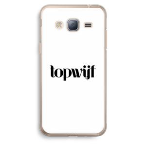 Topwijf Wit: Samsung Galaxy J3 (2016) Transparant Hoesje