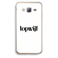 Topwijf Wit: Samsung Galaxy J3 (2016) Transparant Hoesje