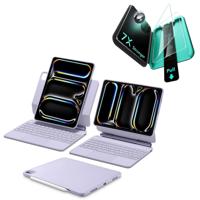 iPad Pro 11ʺ (2025) Bundle Rebound Magnetic Keyboard Case 360 & Armorite Screen Protectors - US Layout-Purple