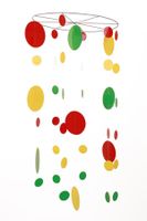 Ring mobiel met confetti r/g/gr