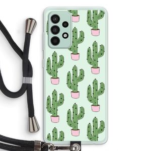 Cactus Lover: Samsung Galaxy A52s 5G Transparant Hoesje met koord