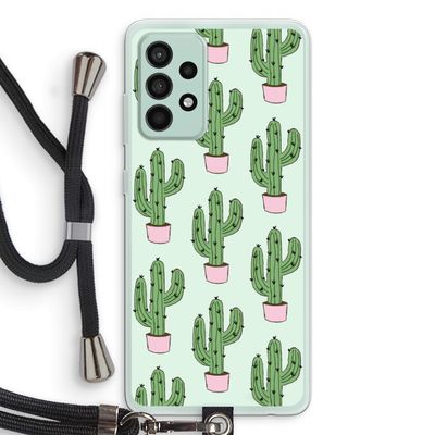 Cactus Lover: Samsung Galaxy A52s 5G Transparant Hoesje met koord