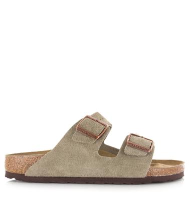 BIRKENSTOCK - Arizona slippers taupe Suede Unisex
