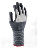 Showa 4704 XL beschermende handschoen Werkplaatshandschoenen Zwart, Grijs Nitril, Spandex - thumbnail