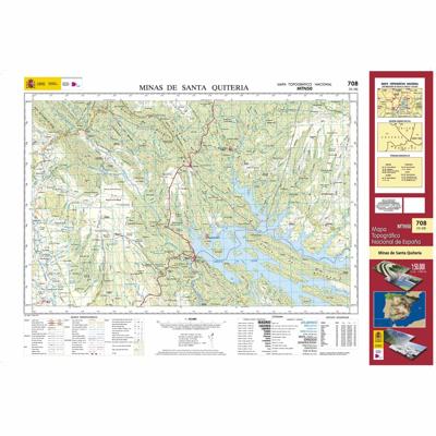 Topografische kaart 708 MT50 Minas de Santa Quiteria | CNIG - Instituto Geográfico Nacional1