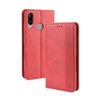 Magnetische Buckle retro Crazy Horse textuur horizontale Flip lederen case voor Wiko weergave 3 LITE met houder & kaartsleuven & fotolijstjes (rood)