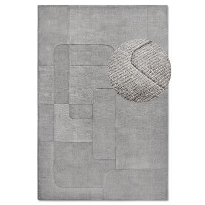 Wollen Vloerkleed Charlotte - Grijs maat: 170x120cm - materiaal: Wol - Dekbed-Discounter.nl