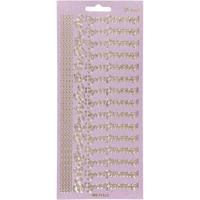 Creativ Company Stickers, hyvaa pääsiäistä, vel 10x23 cm, goud, 1 vel