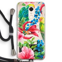 Papegaaien: Xiaomi Redmi 5 Transparant Hoesje met koord