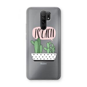 I love cacti: Xiaomi Redmi 9 Transparant Hoesje