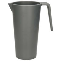 Schenkkan/waterkan - antraciet - 1500 ML - melamine - D10 x H21 cm