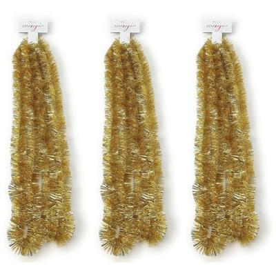 Inge Christmas Goods Kerstslinger - 3x - guirlande - goud - 270 cm