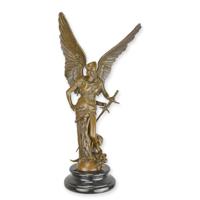 A BRONZE SCULPTURE CALLED PEACE IN ARMS A BRONZE SCULPTURE CALLED PEACE IN ARMS