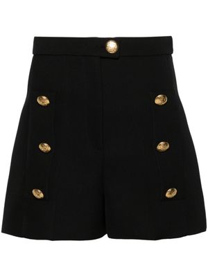 Alexander McQueen short à boutons à logo gravé - Noir
