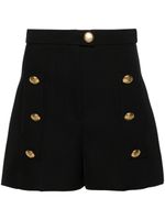 Alexander McQueen short à boutons à logo gravé - Noir