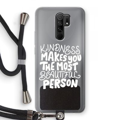 The prettiest: Xiaomi Redmi 9 Transparant Hoesje met koord