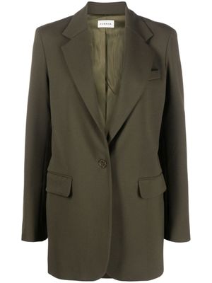 P.A.R.O.S.H. blazer en laine vierge à simple boutonnage - Vert