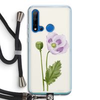 Purple poppy: Huawei P20 Lite (2019) Transparant Hoesje met koord
