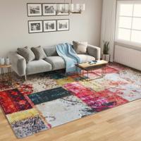 Vloerkleed wasbaar anti-slip 400x300 cm meerkleurig