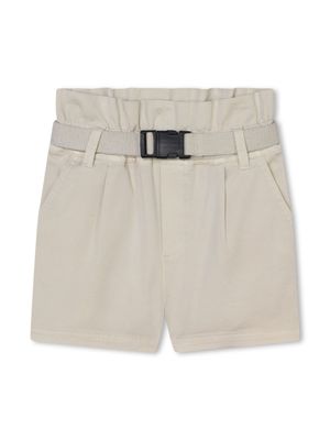 Dkny Kids short droit à taille ceinturée - Tons neutres