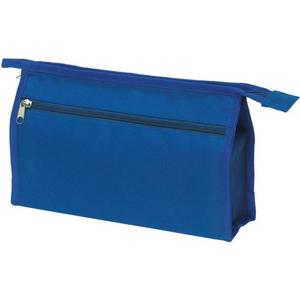 Toilettas/make-up tasje - blauw - 28 x 18 cm - kinderen/volwassenen - Reis toilettas/etui