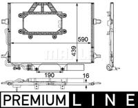 Condensor, airconditioning BEHR HELLA SERVICE *** PREMIUM LINE *** MAHLE, u.a. für Mercedes-Benz