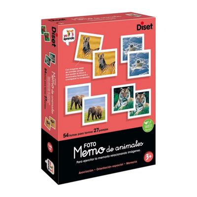 Educatief Spel Diset Memo Photo Animales 54 Onderdelen