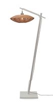 GOOD&MOJO Vloerlamp 'Tanami' Bamboe en rotan, 150cm, kleur Wit/Naturel