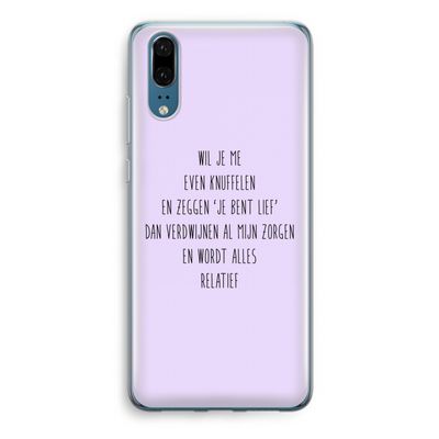 Relatief: Huawei P20 Transparant Hoesje