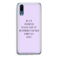 Relatief: Huawei P20 Transparant Hoesje