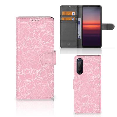 Sony Xperia 5II Hoesje White Flowers