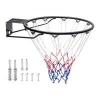 VEVOR basketbalring ophangring basketbalring 485 mm, basketbal basketbalringnet 595 x 485 x 120 mm kwaliteit en veiligheid getest binnen en buiten, universele stabiele basketbalring oranje