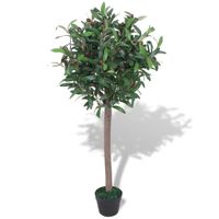 VidaXL Kunst laurierboom plant met pot 120 cm groen - thumbnail
