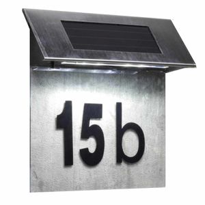 LED huisnummerbordje op zonne-energie   -