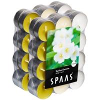 Spaas Geurtheelichtjes/waxinelichtjes - 48x - Spiritual Jasmine - 4,5 branduren - geurkaarsen