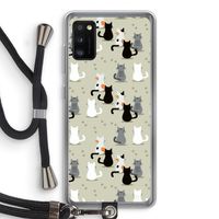 Katten: Samsung Galaxy A41 Transparant Hoesje met koord